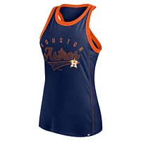 Women's Fanatics Navy Houston Astros Tailsweep Fashion Racerback Rhinestone Tank Top