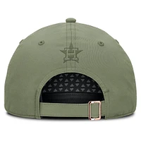 Casquette ajustable non structurée à 5 panneaux Fanatics Olive Houston Astros Afterhouse pour femme