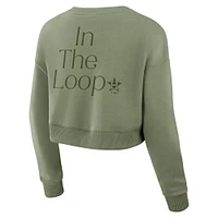 Sweat-shirt court Fanatics Olive Houston Astros Studio pour femme