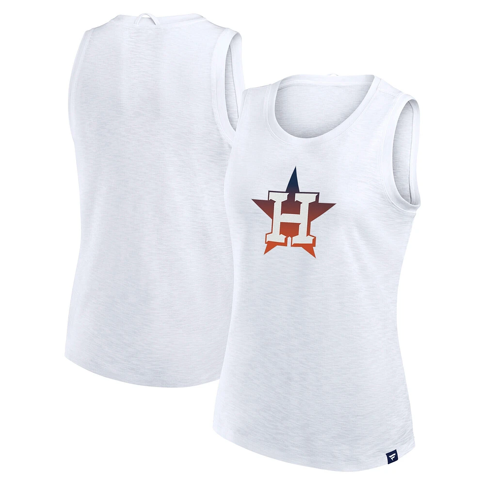 Débardeur blanc Activate Slub Fanatics pour femme des Astros de Houston