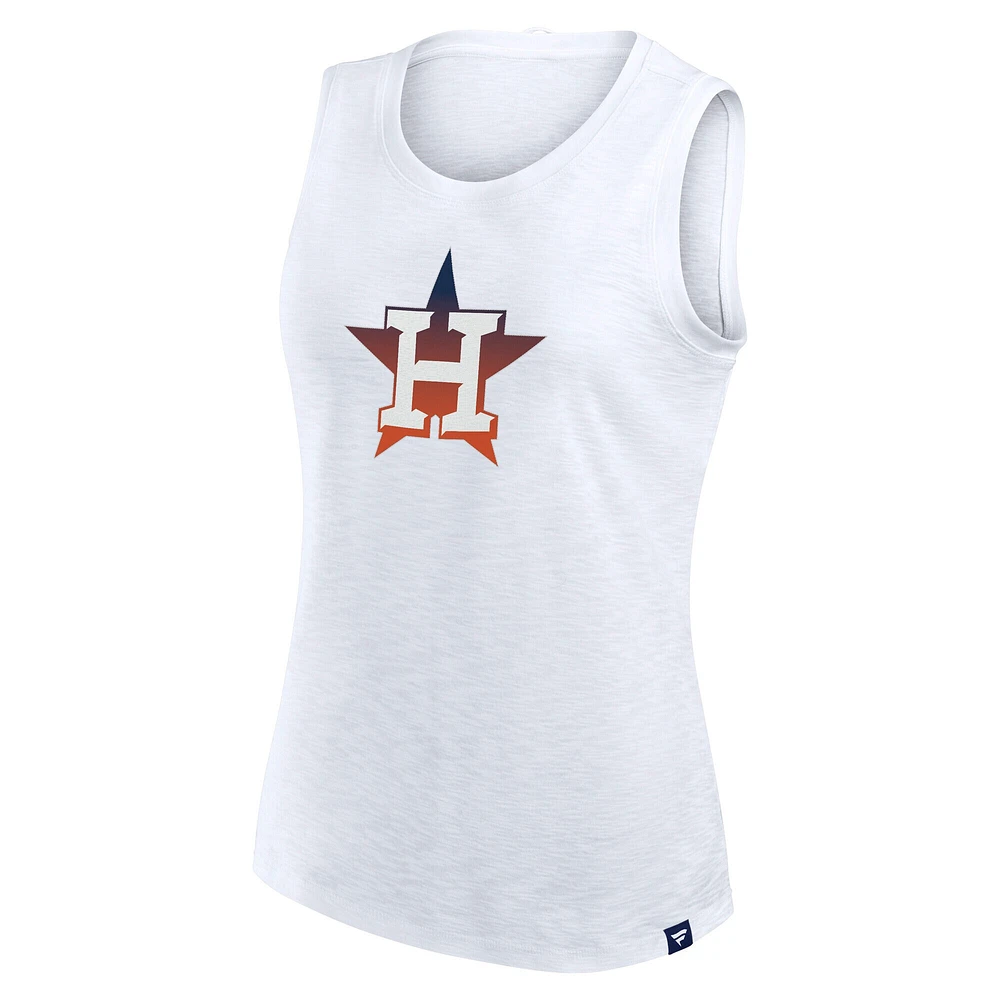 Débardeur blanc Activate Slub Fanatics pour femme des Astros de Houston