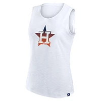 Débardeur blanc Activate Slub Fanatics pour femme des Astros de Houston