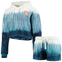 FOCO Navy Houston Astros Dip-Dye Hoodie T-Shirt and Pants Sleep Set