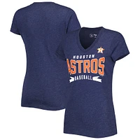 T-shirt à encolure en V pour femme G-III 4Her by Carl Banks bleu marine Houston Astros Dream Team