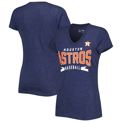 Women's G-III 4Her by Carl Banks Navy Houston Astros Dream Team V-Neck T-Shirt