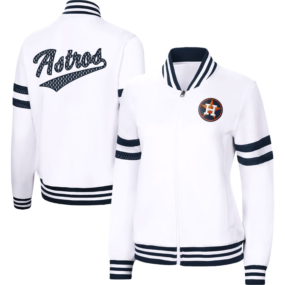 Women's G-III 4Her by Carl Banks White Houston Astros Pre-Game - Full-Zip Track Jacket