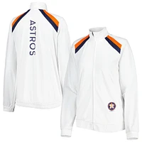 Women's G-III 4Her by Carl Banks White Houston Astros Red Flag Full-Zip Track Jacket