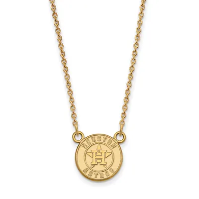 Houston Astros Women's 18'' 10k Yellow Gold Small Pendant Necklace