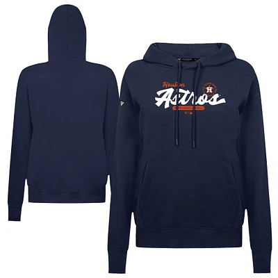 Women's Levelwear Navy Houston Astros Accolade Adorn Monument Pullover Hoodie