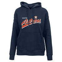 Sweat à capuche bleu marine Houston Astros Adorn Retro Team 2.0 pour femme Levelwear
