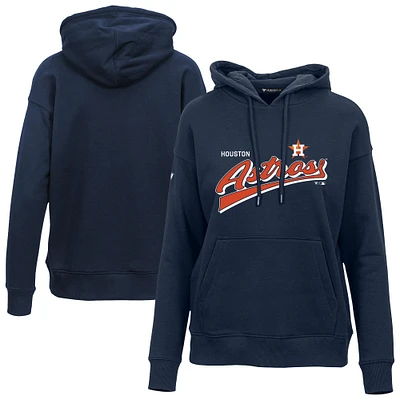 Sweat à capuche bleu marine Houston Astros Adorn Retro Team 2.0 pour femme Levelwear