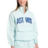 Veste à demi-zip Lusso pour femmes Houston Astros Parker bleu clair