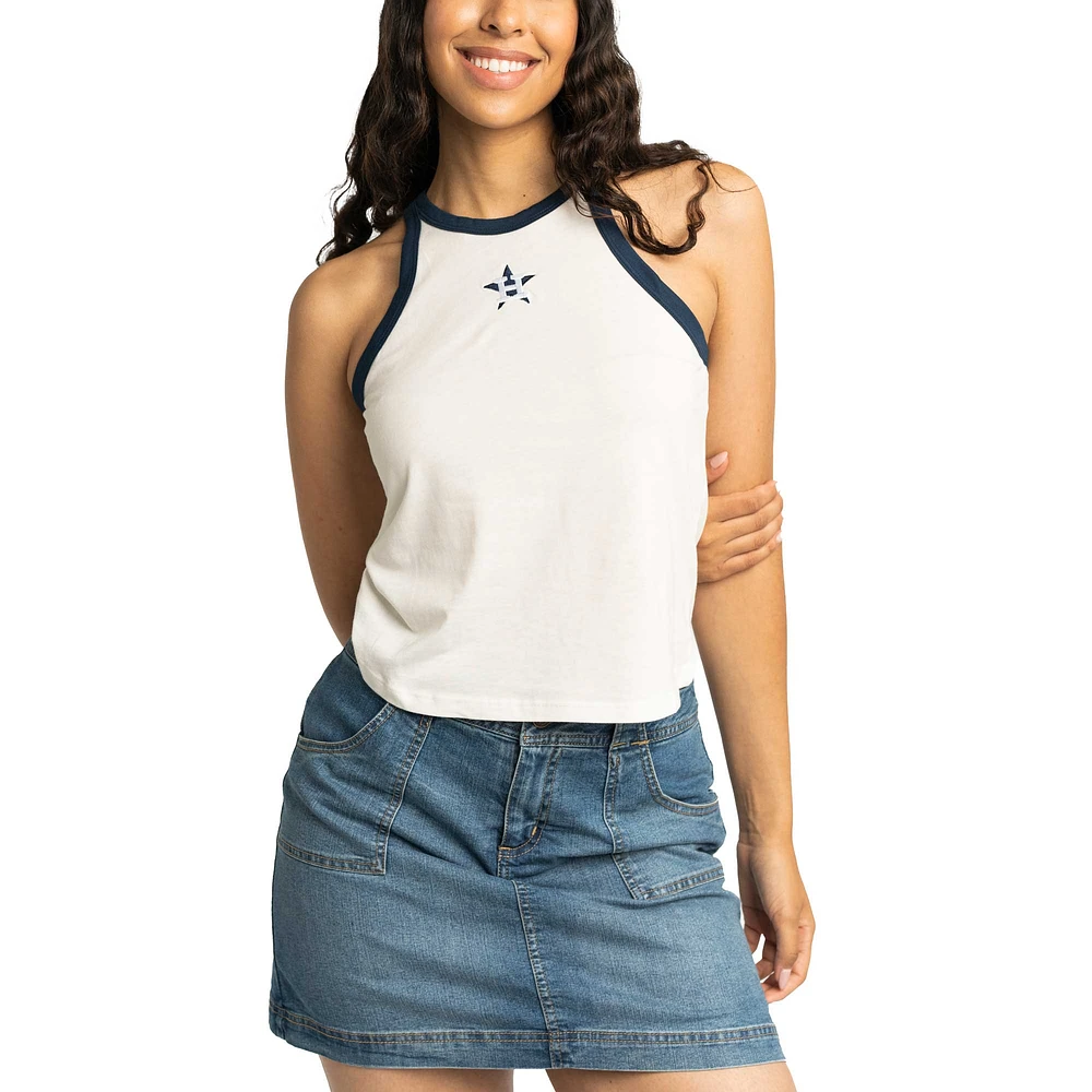 Women's Lusso White Houston Astros Jane Tank Top