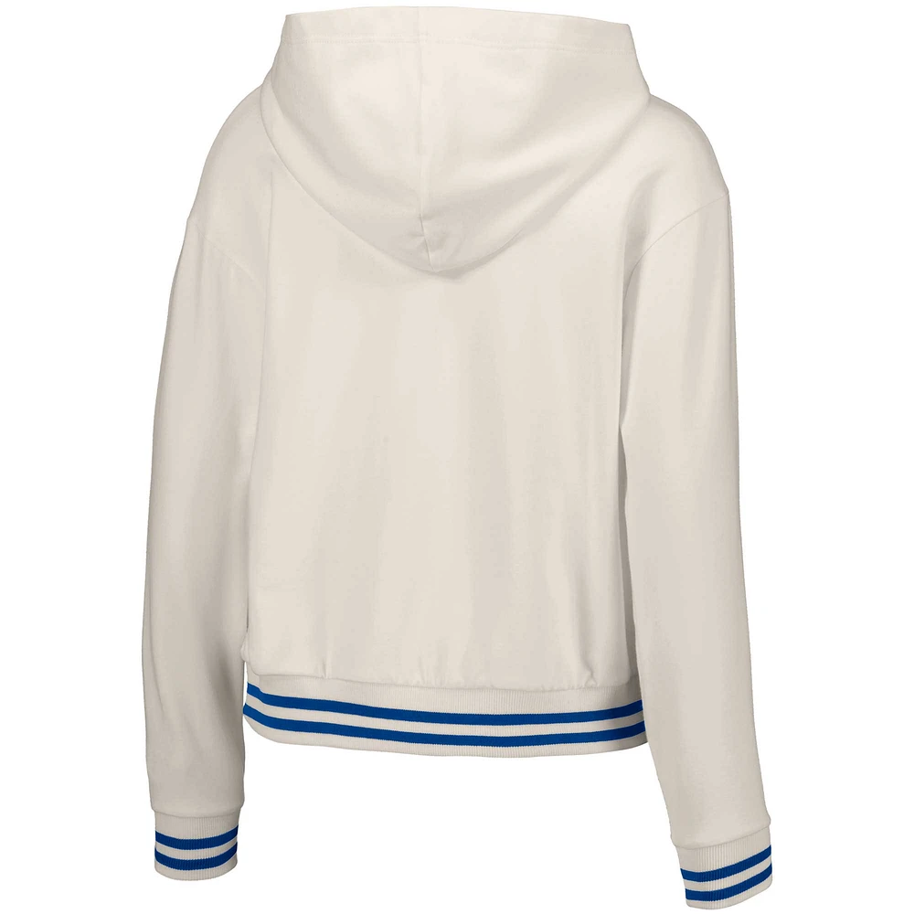 Women's Lusso  White Houston Astros Magnolia Tri-Blend Quarter-Zip Hoodie