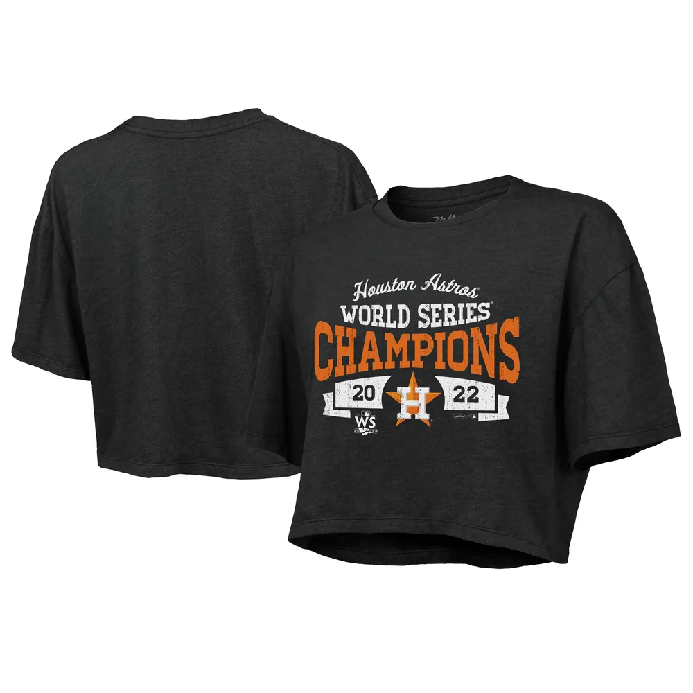 Majestic Threads Women's Majestic Threads Black Houston Astros 2022 World  Series Champions Boxy Crop T-Shirt