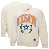 Sweat-shirt ras du cou Laurel de la collection Cooperstown pour femme Mitchell & Ness, couleur crème, Houston Astros