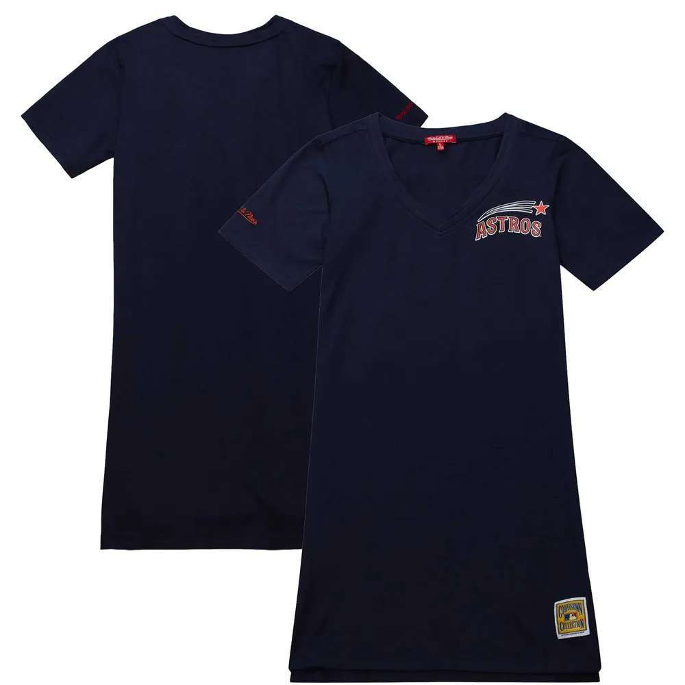 Houston Astros Mitchell & Ness Women's Cooperstown Collection V-Neck Dress  - Navy