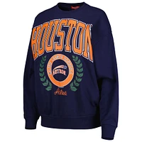 Women's Mitchell & Ness Navy Houston Astros Logo Lt 2.0 Pullover Sweatshirt