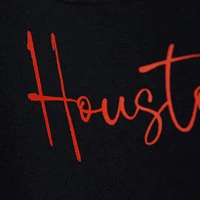 Women's Mitchell & Ness  Orange/Black Houston Astros Cooperstown Collection Blocked Fleece Pullover Sweatshirt