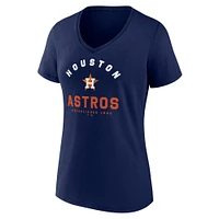 Women's  Navy Houston Astros Unrivaled V-Neck T-Shirt