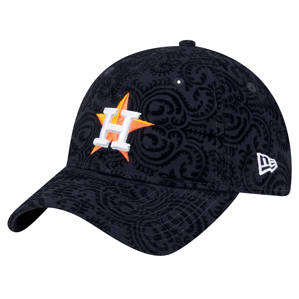 Women's New Era Navy Houston Astros Flair 9TWENTY Adjustable Hat