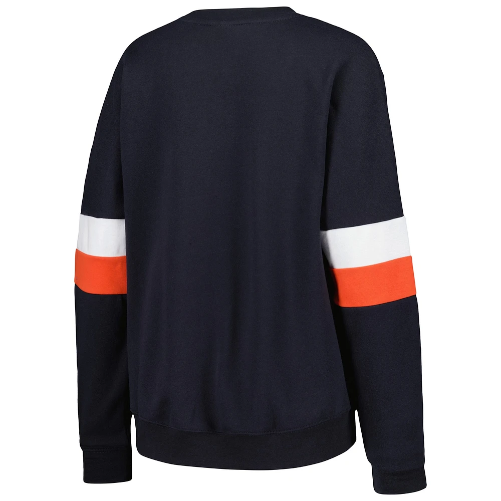 Sweat-shirt New Era bleu marine pour femmes des Astros de Houston Game Day Crew