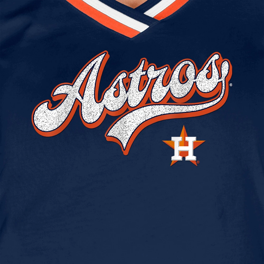 Women's New Era Navy Houston Astros Gameday Raglan V-Neck T-Shirt