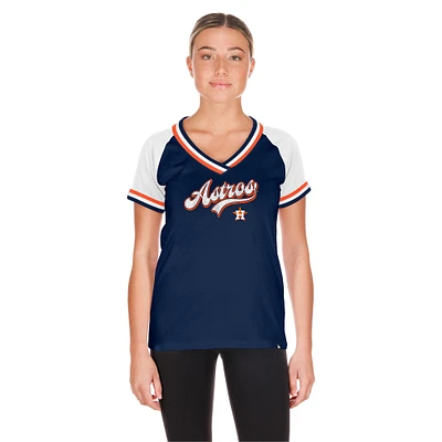 Women's New Era Navy Houston Astros Gameday Raglan V-Neck T-Shirt
