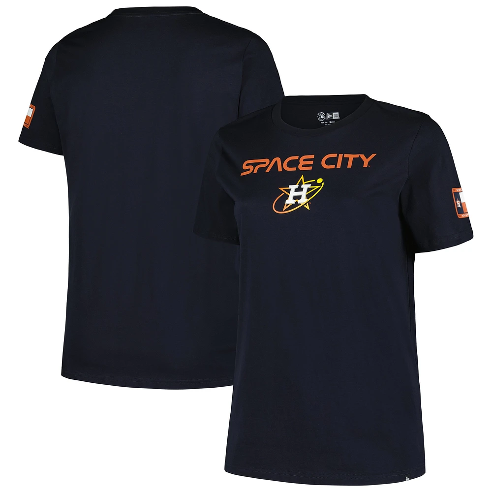 T-shirt City Connect bleu marine taille Plus des Astros de Houston New Era pour femme