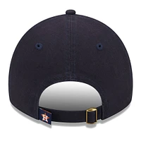 Casquette réglable bleu marine Houston Astros Script 9TWENTY New Era pour femme