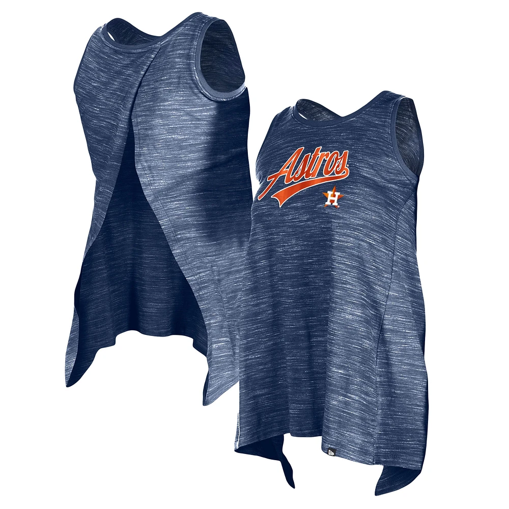 Women's New Era Navy Houston Astros Space-Dye Active Tank Top