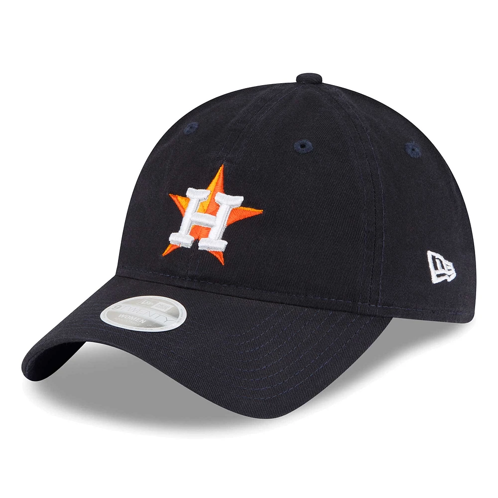 Casquette réglable Core Classic 9TWENTY avec logo de l'équipe Houston Astros New Era pour femme, bleu marine