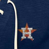 Women's New Era Navy Houston Astros Throwback Lace Up T-Shirt