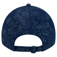 Casquette ajustable 9TWENTY à motif floral ton sur ton bleu marine des Houston Astros de New Era pour femme