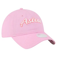 Casquette ajustable 9TWENTY rose pour femme des Astros de Houston de New Era pour la fête des mères