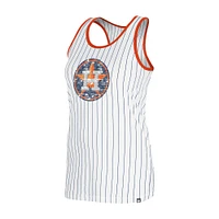 Women's New Era White Houston Astros Gameday Pinstripe Tank Top