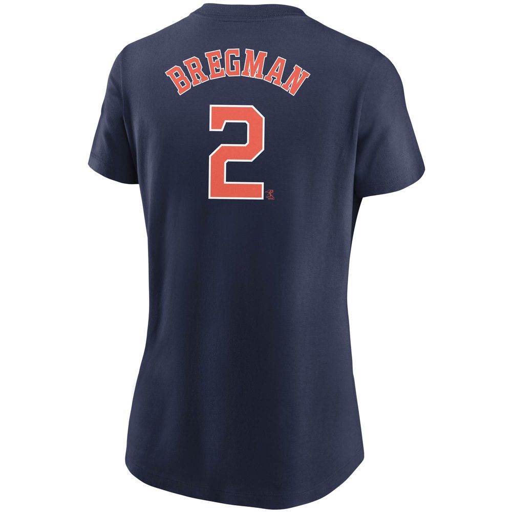 Women's Nike Alex Bregman Navy Houston Astros Name & Number T-Shirt