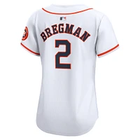 Maillot de joueur Nike Alex Bregman Houston Astros Home Limited pour femme, blanc