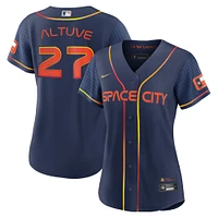 Maillot de joueur réplique Nike Jose Altuve des Houston Astros City Connect pour femme, bleu marine