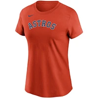 Women's Nike Jose Altuve Orange Houston Astros Name & Number T-Shirt