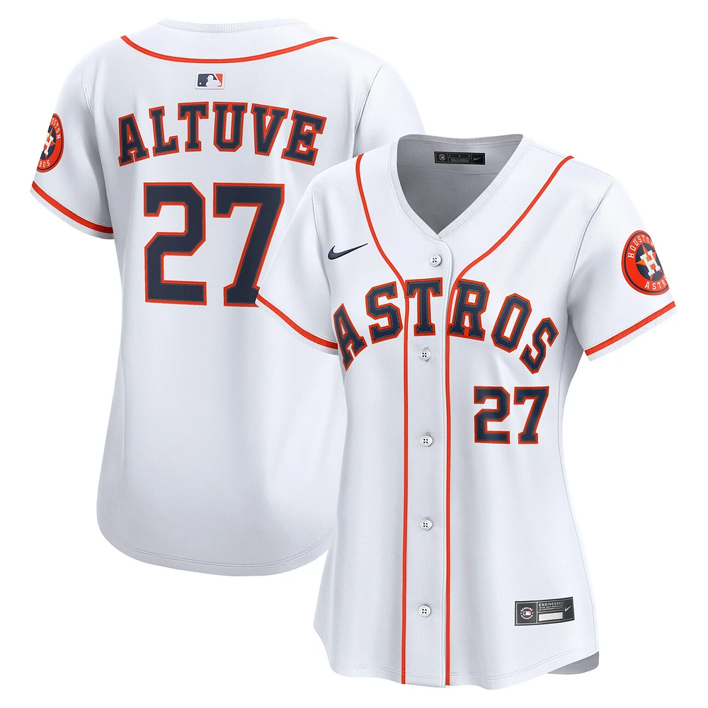 Maillot Nike Jose Altuve blanc domicile des Astros de Houston pour femme