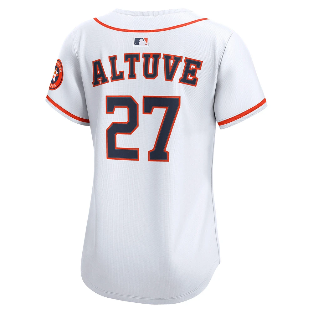 Maillot Nike Jose Altuve blanc domicile des Astros de Houston pour femme