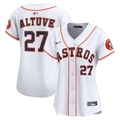 Maillot Nike Jose Altuve blanc domicile des Astros de Houston pour femme