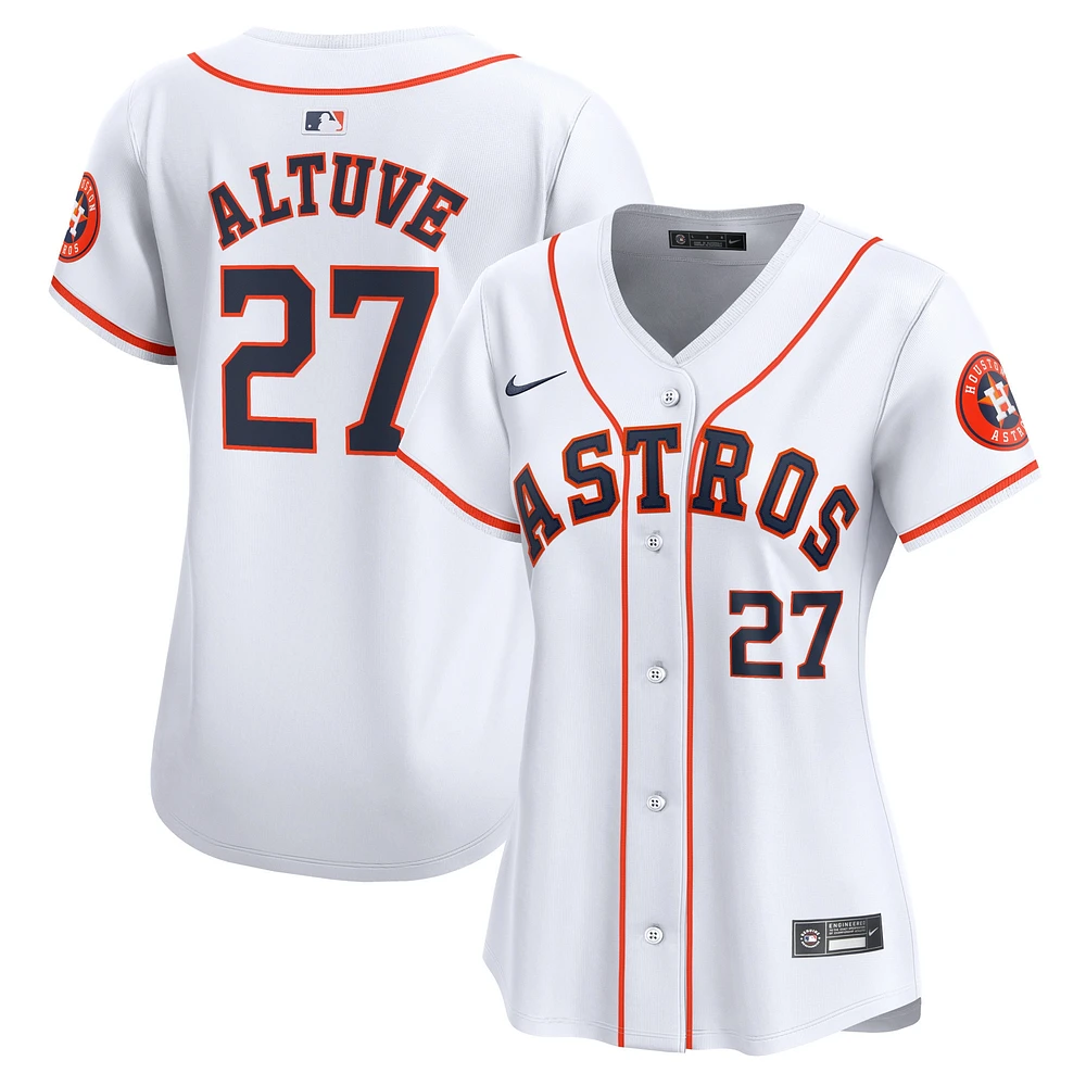 Maillot de joueur Nike Jose Altuve Houston Astros Home Limited pour femme, blanc