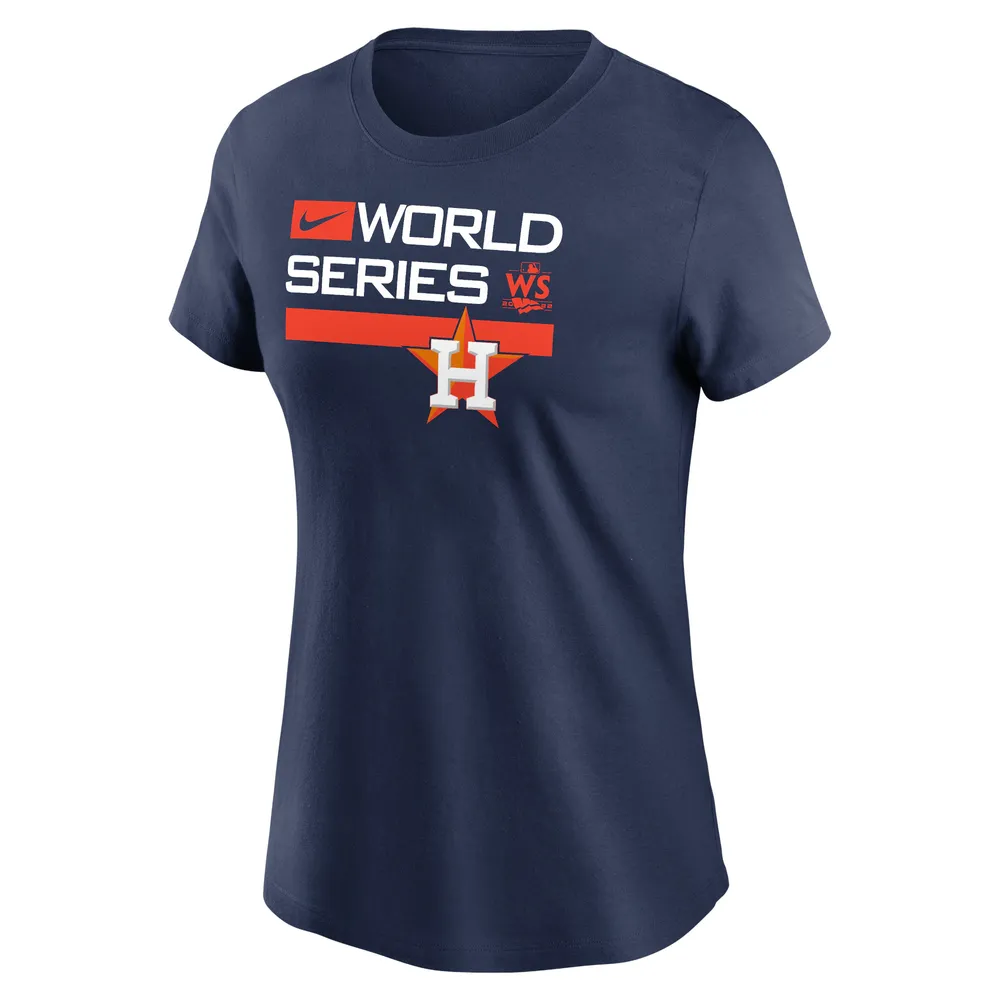 T-shirt pour femme Nike Houston Astros 2022 World Series Authentic Collection bleu marine