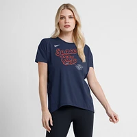 Women's Nike Navy Houston Astros 2025 City Connect Flowy Fashion Tri-Blend Performance T-Shirt