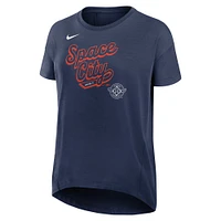 Women's Nike Navy Houston Astros 2025 City Connect Flowy Fashion Tri-Blend Performance T-Shirt