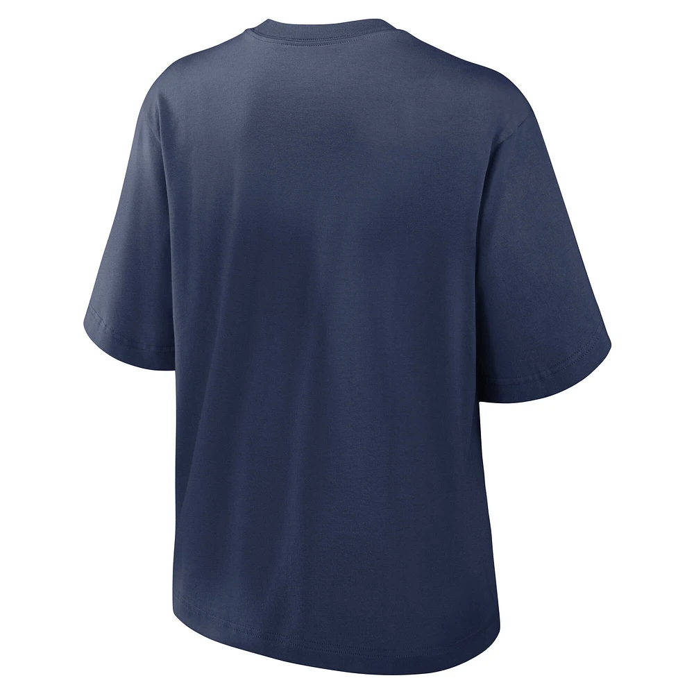 Women's Nike  Navy Houston Astros 2025 City Connect Logo Boxy T-Shirt