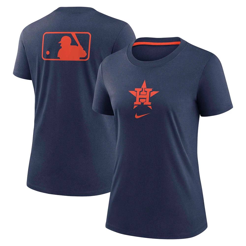 Women's Nike Navy Houston Astros Authentic Collection Early Work Tri-Blend T-Shirt