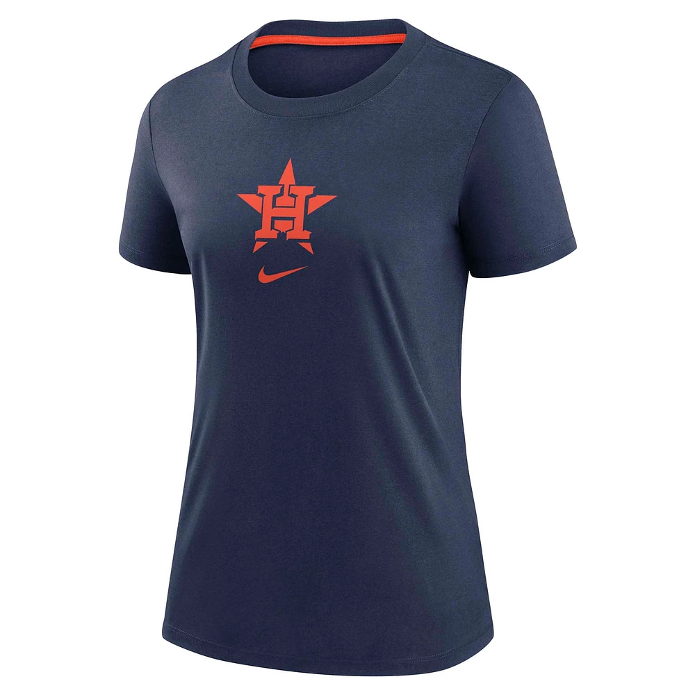 Women's Nike Navy Houston Astros Authentic Collection Early Work Tri-Blend T-Shirt